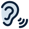 An icon of an ear with sound waves to represent screen reader compatibility.