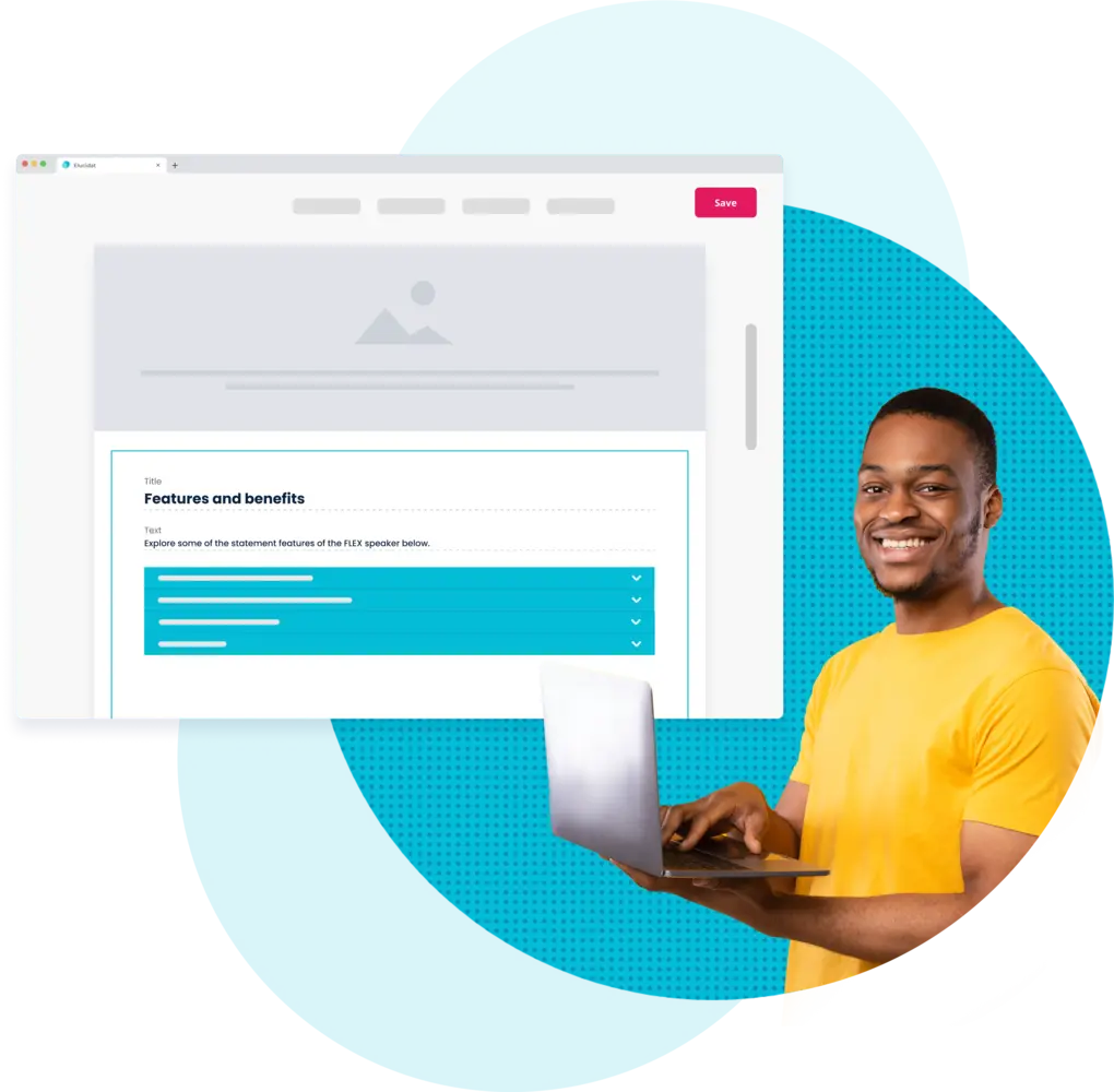 An SME using a pre-built elearning template