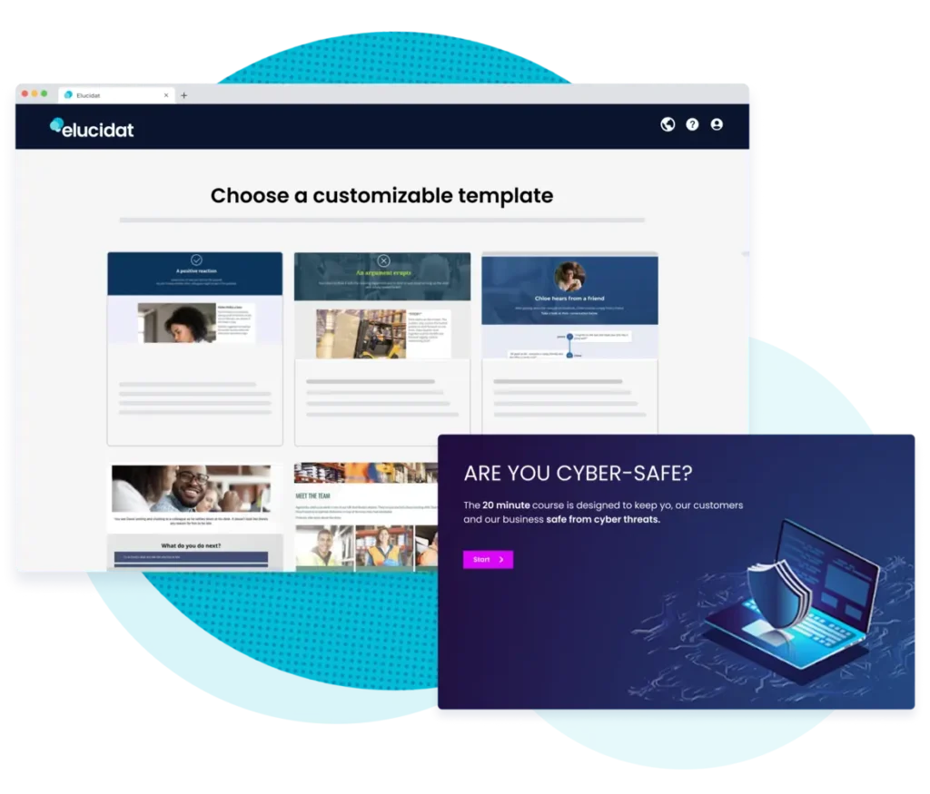 use customizable templates to create quality courses
