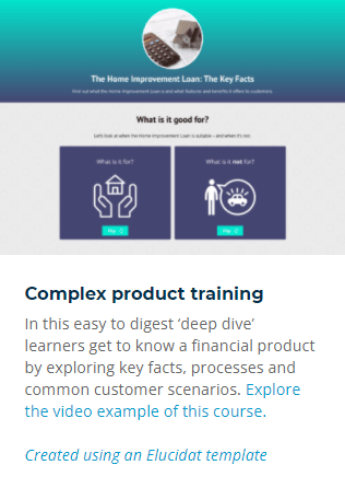 complex product training example