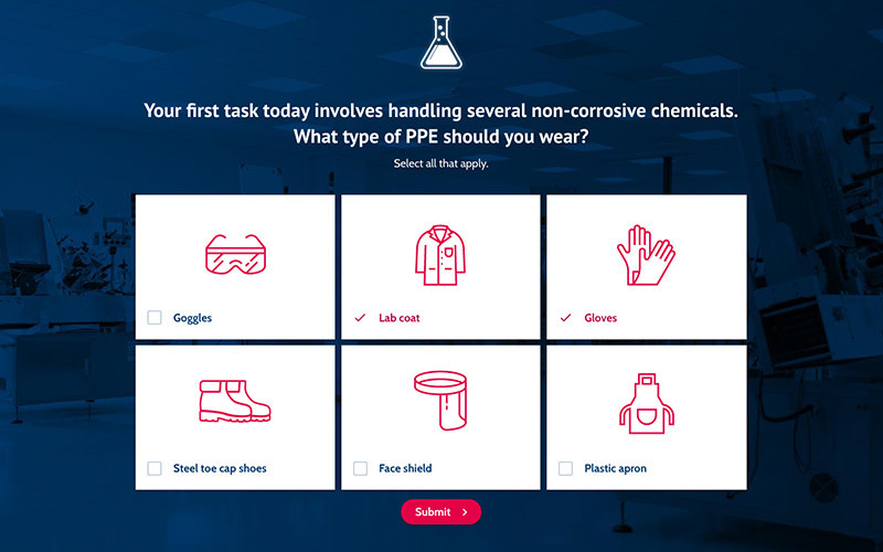 lab assessment elearning example question pools