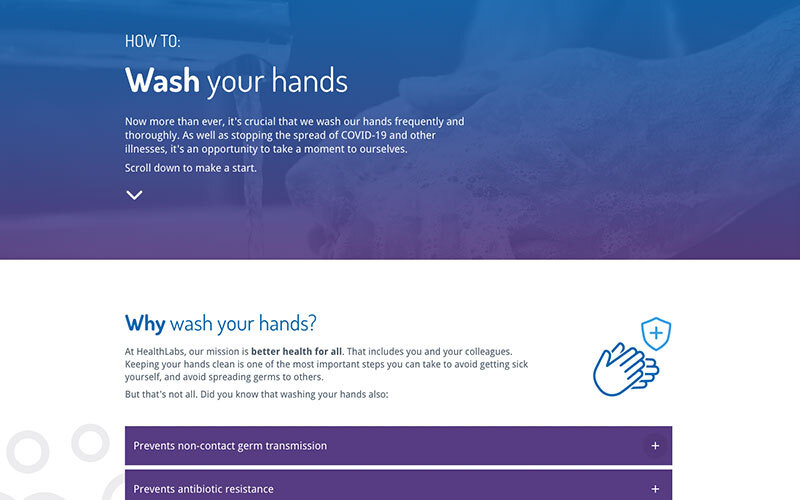 How to wash your hands elearning example