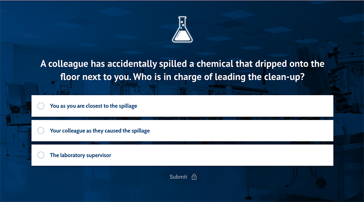 Question pools example elearning course using best practices