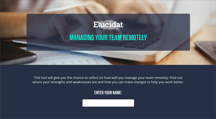 Reflective elearning example built in Elucidat 