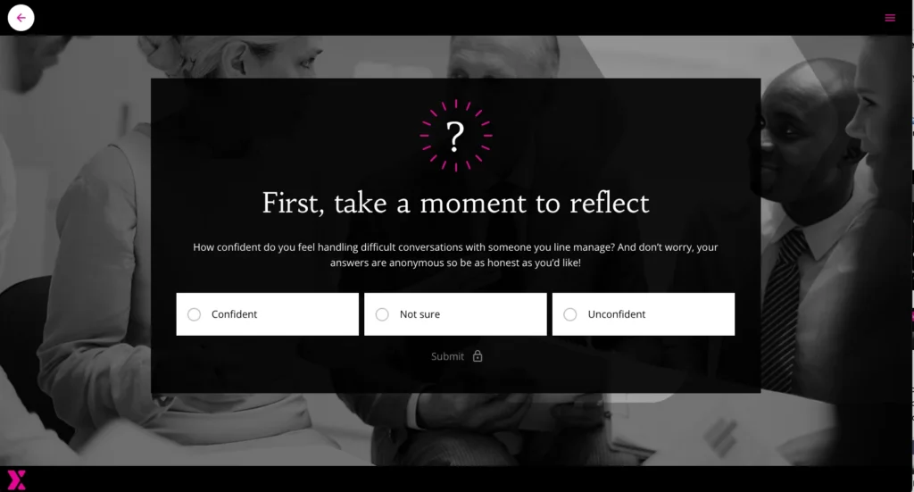 Interactive leadership learning dynamic elearning example