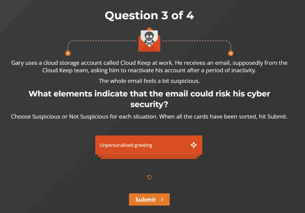 Personalized content example