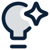 Light bulb icon with star