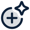 Plus icon with star
